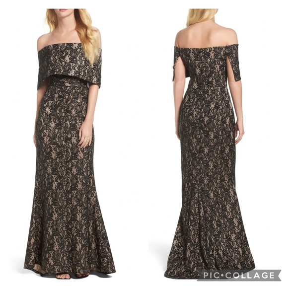 vince camuto off the shoulder lace dress